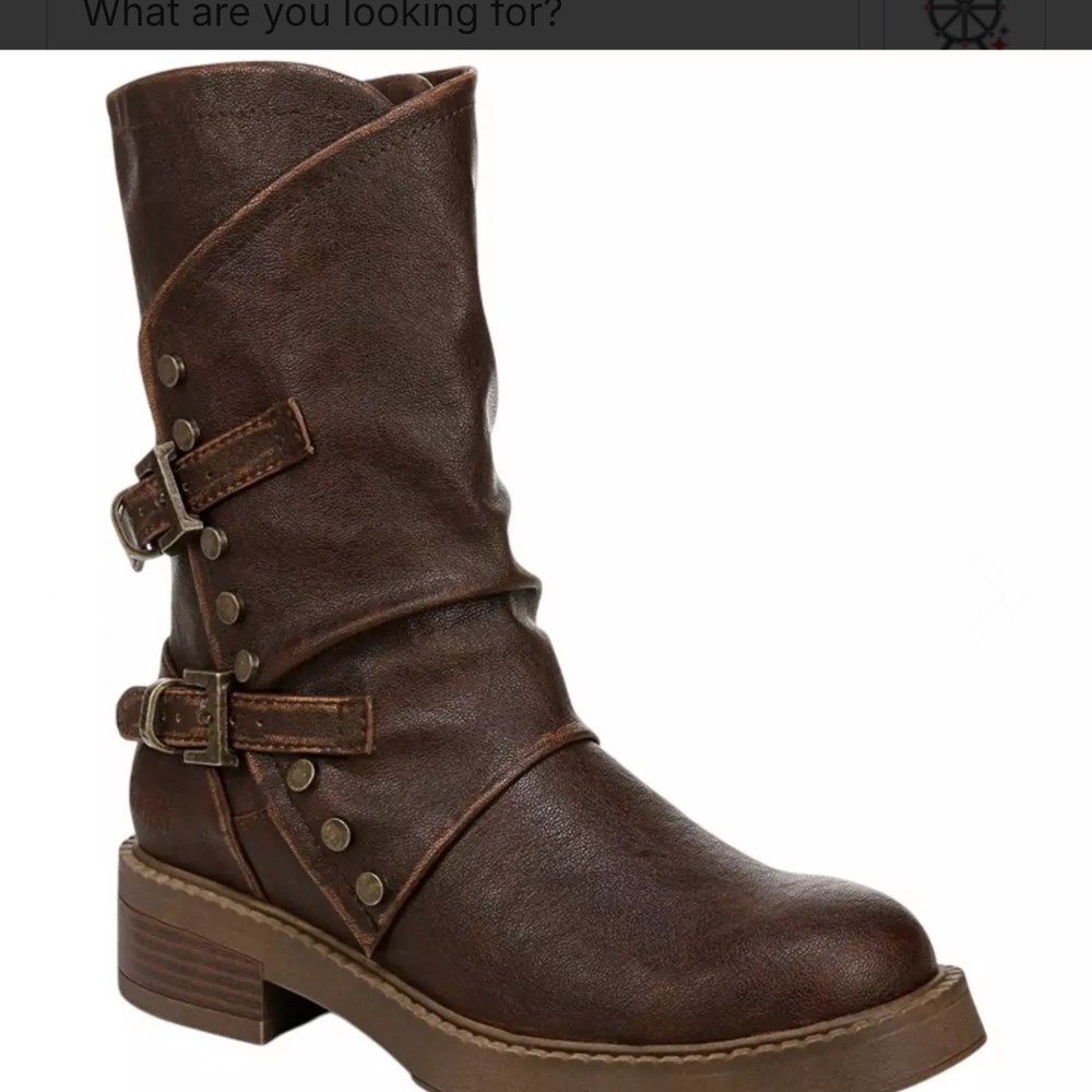 💥Women's Brown Buckle Combat Boots